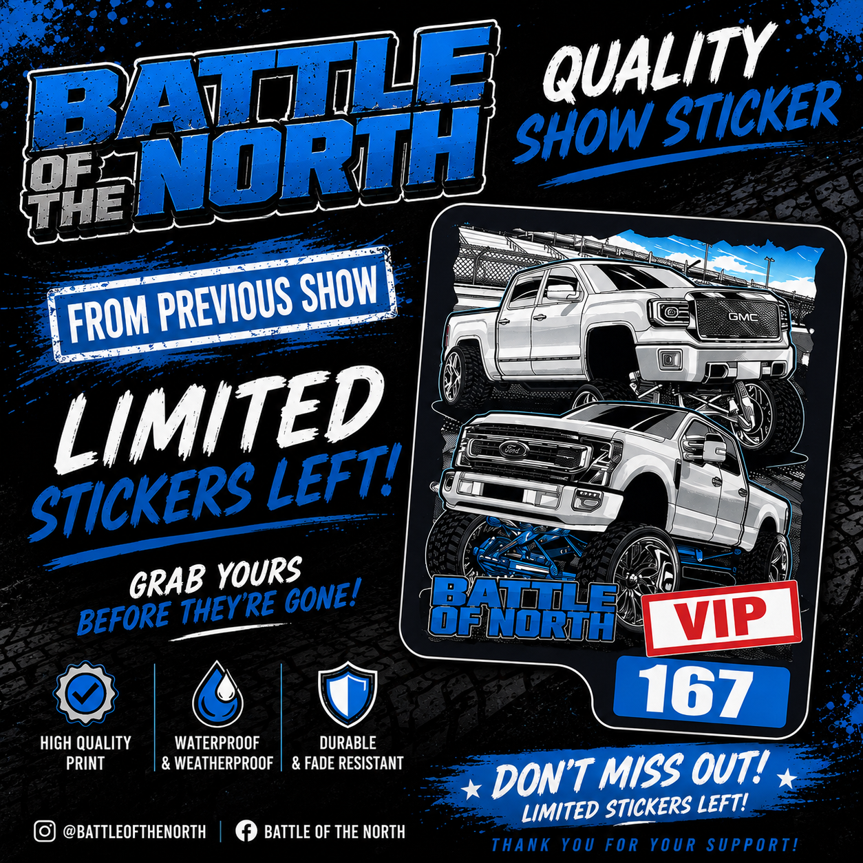 Battle of the North Show Stickers