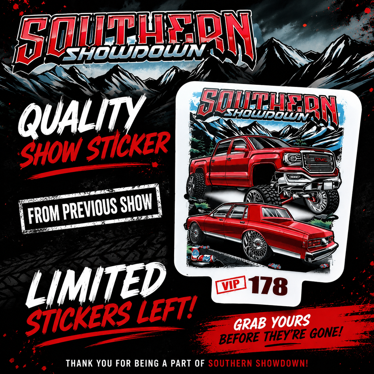 Southern Show Down Stickers