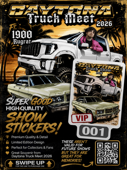 Daytona Truck Show Ft 1900 Rugrat Show Sticker